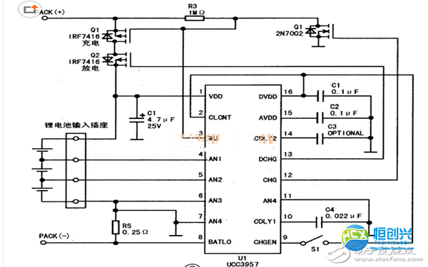 3.7v鋰電池保護(hù)板原理圖之保護(hù)電路工作原理分析